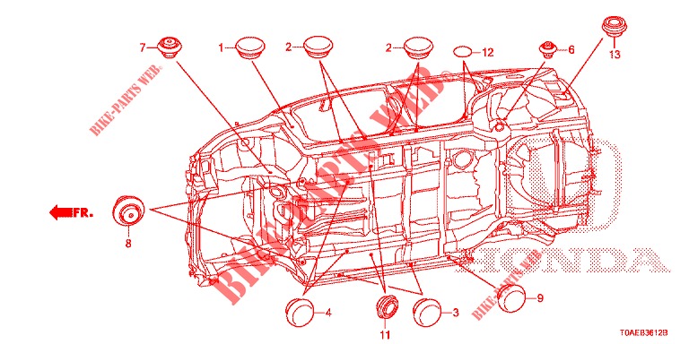 OLHAL (INFERIEUR) para Honda CR-V DIESEL 1.6 EXCLUSIVE NAVI 4WD 5 portas 6 velocidades manuais 2015