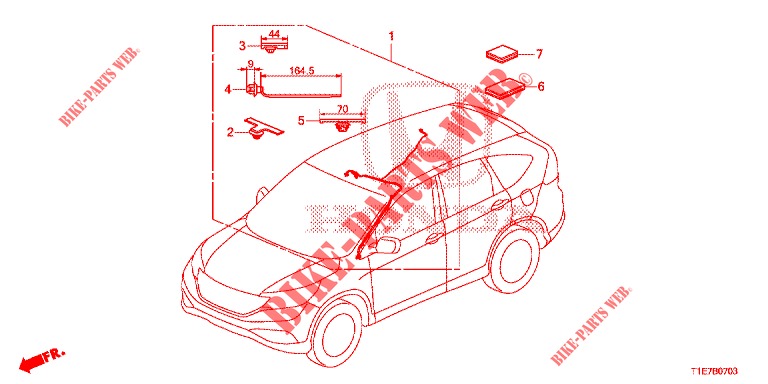 CABLAGEM (LH) (4) para Honda CR-V DIESEL 1.6 ELEGANCE 5 portas automática de 9 velocidades 2018
