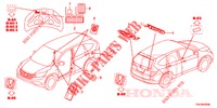 EMBLEMAS/ETIQUETAS CUIDADO  para Honda CR-V DIESEL 2.2 COMFORT 5 portas 6 velocidades manuais 2013