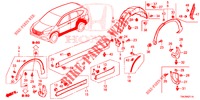 GUARNICAO DA SOLEIRA LATERAL/PROTECTOR  para Honda CR-V DIESEL 2.2 COMFORT 5 portas automática de 5 velocidades 2013