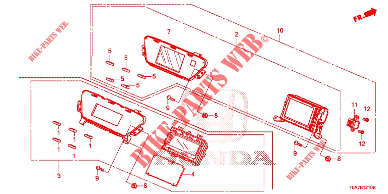 MOSTRADOR CENTRAL (LH) para Honda CR-V DIESEL 2.2 DIESEL ELEGANCE L 5 portas automática de 5 velocidades 2013