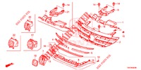 GRELHA FRENTE/MOLDURA  para Honda CR-V DIESEL 2.2 ELEGANCE 5 portas 6 velocidades manuais 2013