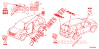 EMBLEMAS/ETIQUETAS CUIDADO  para Honda CR-V DIESEL 2.2 EXCLUSIVE 5 portas automática de 5 velocidades 2013