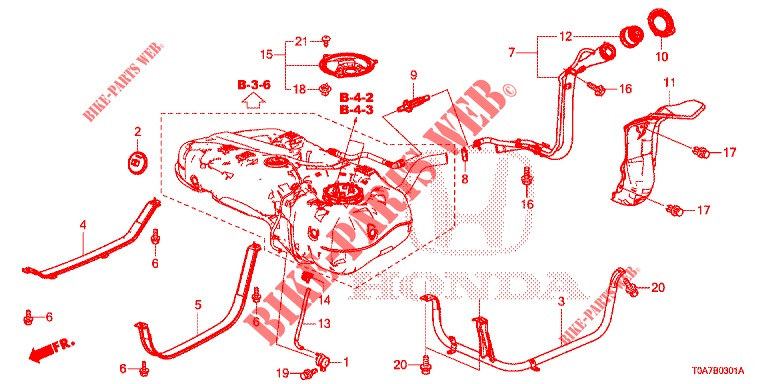 TUBO DO ENCHEDOR DE COMBUSTIVEL (DIESEL) para Honda CR-V DIESEL 2.2 EXCLUSIVE 5 portas automática de 5 velocidades 2013