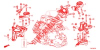 APOIOS MOTOR (DIESEL) (2.2L) (MT) para Honda CR-V DIESEL 2.2 EXECUTIVE NAVI 5 portas 6 velocidades manuais 2013