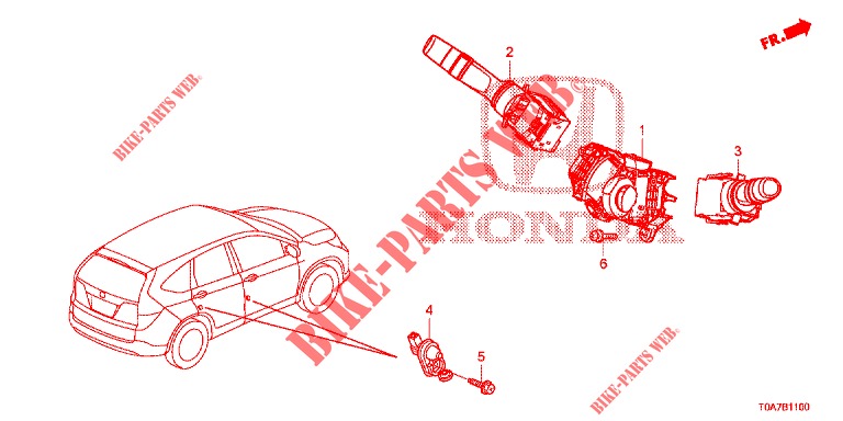 INTERRUPTOR COMBINADO  para Honda CR-V DIESEL 2.2 EXECUTIVE NAVI 5 portas automática de 5 velocidades 2013