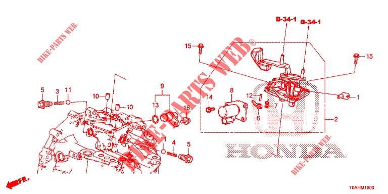 ALAVANCA MUDANCAS (DIESEL) (1) para Honda CR-V DIESEL 1.6 COMFORT 5 portas 6 velocidades manuais 2017
