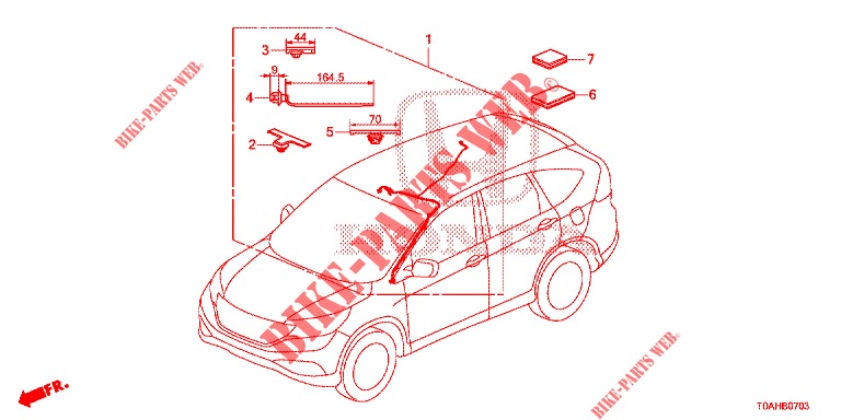 CABLAGEM (LH) (4) para Honda CR-V DIESEL 1.6 COMFORT 5 portas automática de 9 velocidades 2017