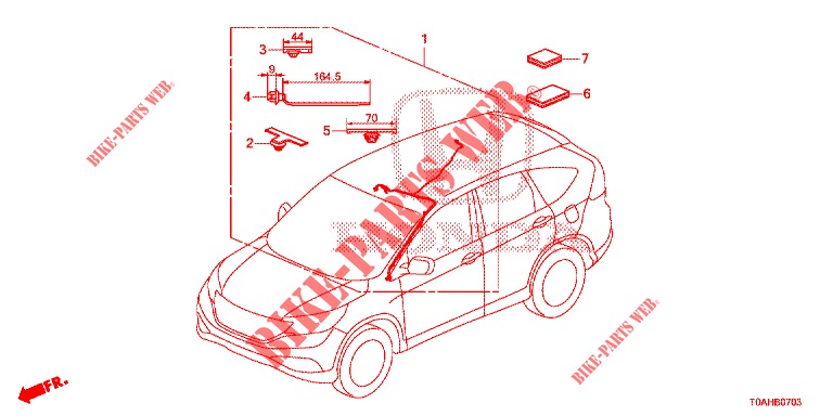 CABLAGEM (LH) (4) para Honda CR-V DIESEL 1.6 ELEGANCE 5 portas automática de 9 velocidades 2017