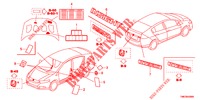 EMBLEMAS/ETIQUETAS CUIDADO  para Honda INSIGHT EXECUTIVE 5 portas totalmente automática CVT 2012