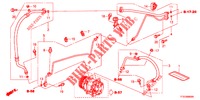 AR CONDICIONADO (FLEXIBLES/TUYAUX) (LH) para Honda JAZZ 1.2 LSI 5 portas 5 velocidades manuais 2012