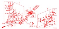 FORRO LATERAL TRASEIRO(2 PORTAS)  para Honda JAZZ 1.2 LSLP 5 portas 5 velocidades manuais 2012