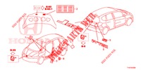 EMBLEMA/ETIQUETA CUIDADO  para Honda JAZZ 1.4 LUXURY ES 5 portas totalmente automática CVT 2012