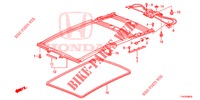 FRISO FORRO TEJADILHO/SOMBREIRA/VIDRO DESLIZANTE  para Honda JAZZ 1.4 LUXURY ES 5 portas totalmente automática CVT 2012