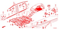 MOLDURA/PROTECTOR  para Honda JAZZ 1.4 LUXURY ES 5 portas totalmente automática CVT 2012