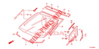 PARA BRISAS/ VIDRO TRASEIRO  para Honda JAZZ 1.4 LUXURY ES 5 portas totalmente automática CVT 2012