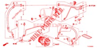 AR CONDICIONADO (FLEXIBLES/TUYAUX) (LH) para Honda JAZZ 1.4 ESH 5 portas 5 velocidades manuais 2012