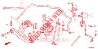 BRACO INFERIOR FRENTE/ MOLA ESTABILIZADOR  para Honda JAZZ 1.4 ESH 5 portas totalmente automática CVT 2012