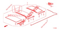 COMP. DO GUARDA SOL  para Honda JAZZ 1.4 ESH 5 portas totalmente automática CVT 2012