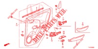 FORRO PORTA TRASEIRA(4 PORTAS)  para Honda JAZZ 1.4 ESH 5 portas totalmente automática CVT 2012