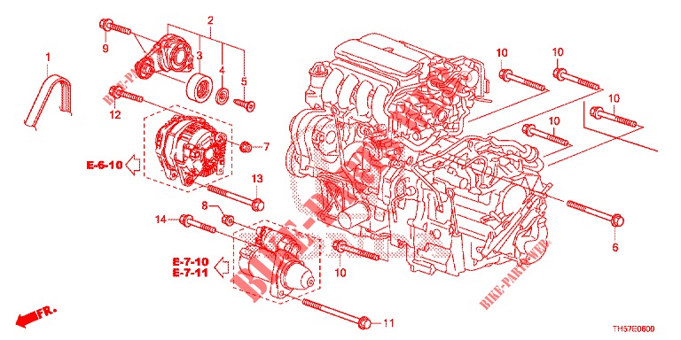 AUTO TENSOR  para Honda JAZZ 1.4 ESL 5 portas totalmente automática CVT 2012