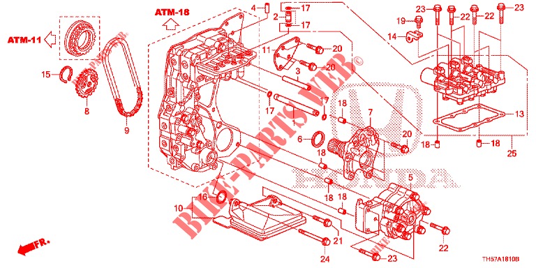 BOMBA OLEO (CVT) para Honda JAZZ 1.4 ESL 5 portas totalmente automática CVT 2012