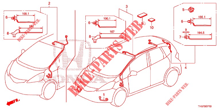CABLAGEM (LH) (6) para Honda JAZZ 1.4 ESL 5 portas totalmente automática CVT 2012