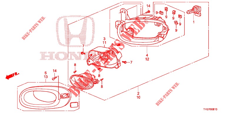 LUZ NEVOEIRO (1) para Honda JAZZ 1.4 ESL 5 portas totalmente automática CVT 2012