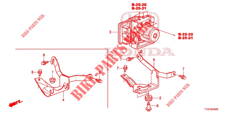 MODULADOR VSA(D.)('00 )  para Honda JAZZ 1.4 ESL 5 portas totalmente automática CVT 2012