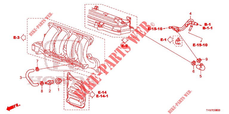TUBO METALICO RESPIRACAO( '05)  para Honda JAZZ 1.4 ESL 5 portas totalmente automática CVT 2012