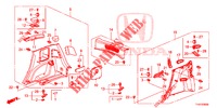 FORRO LATERAL TRASEIRO(2 PORTAS)  para Honda JAZZ 1.4 ESLT 5 portas 5 velocidades manuais 2012
