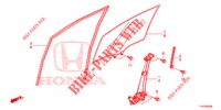 VIDRO DA PORTA DIANTEIRA/REGULADOR DA PORTA  para Honda JAZZ 1.4 ESLT 5 portas 5 velocidades manuais 2012