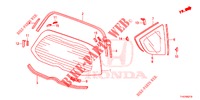VIDRO TRASEIRO/VIDRO QUARTO  para Honda JAZZ 1.4 ESLT 5 portas 5 velocidades manuais 2012