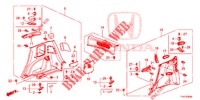 FORRO LATERAL TRASEIRO(2 PORTAS)  para Honda JAZZ 1.4 ESLT 5 portas totalmente automática CVT 2012