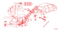 EMBLEMA/ETIQUETA CUIDADO  para Honda JAZZ 1.4 LS 5 portas 5 velocidades manuais 2012