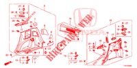FORRO LATERAL TRASEIRO(2 PORTAS)  para Honda JAZZ 1.4 LS 5 portas 5 velocidades manuais 2012