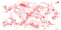GUARNICAO INSTRUMENTOS (COTE DE PASSAGER) (LH) para Honda JAZZ 1.4 LS 5 portas 5 velocidades manuais 2012