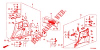 FORRO LATERAL TRASEIRO(2 PORTAS)  para Honda JAZZ 1.4 LSLP 5 portas 5 velocidades manuais 2012