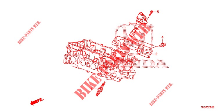 BOBINA SUPERIOR DA VELA/BUJAO  para Honda JAZZ 1.4 LUXURY 5 portas totalmente automática CVT 2013