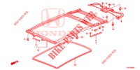 FRISO FORRO TEJADILHO/SOMBREIRA/VIDRO DESLIZANTE  para Honda JAZZ 1.4 LUXURY ESH 5 portas 5 velocidades manuais 2013