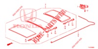 COMP. DO GUARDA SOL  para Honda JAZZ 1.4 LUXURY ESH 5 portas totalmente automática CVT 2013