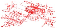 ISOLADOR CARBURADOR/ COLECTOR ADMISSAO  para Honda JAZZ 1.4 LUXURY ESH 5 portas totalmente automática CVT 2013