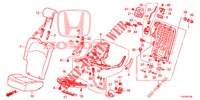 BANCO TRASEIRO/CINTO SEGURANCA (D.) (1) para Honda JAZZ 1.4 LS 5 portas totalmente automática CVT 2013