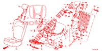 BANCO TRASEIRO/CINTO SEGURANCA (D.) (1) para Honda JAZZ 1.4 LSH 5 portas 5 velocidades manuais 2013