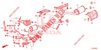 TUBO ESCAPE/SILENCIADOR (PGM FI)  para Honda JAZZ 1.4 LSH 5 portas 5 velocidades manuais 2013