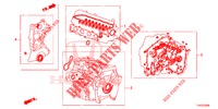 KIT JUNTAS/ CONJ. CAIXA VELOCIDADES  para Honda JAZZ 1.4 LSH 5 portas totalmente automática CVT 2013