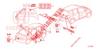 EMBLEMA/ETIQUETA CUIDADO  para Honda JAZZ 1.4 LSP 5 portas totalmente automática CVT 2013