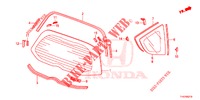 VIDRO TRASEIRO/VIDRO QUARTO  para Honda JAZZ 1.4 LSPH 5 portas 5 velocidades manuais 2013