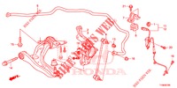 BRACO INFERIOR FRENTE/ MOLA ESTABILIZADOR  para Honda JAZZ 1.4 LS 5 portas 5 velocidades manuais 2014