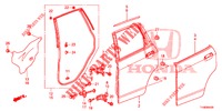 PAINEL PORTA TRASEIRA(4 PORTAS)  para Honda JAZZ 1.2 LSH 5 portas 5 velocidades manuais 2014